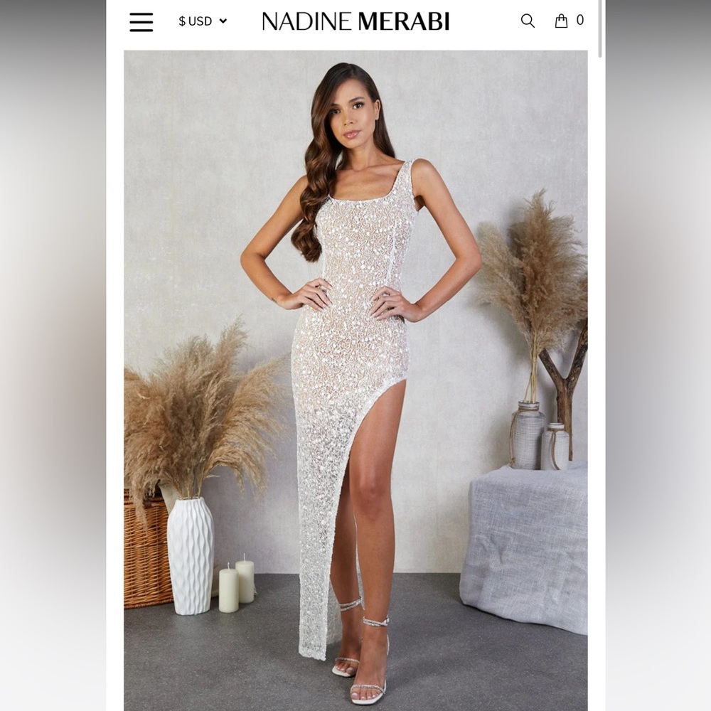 NADINE MERABI — Louisa White Dress (NWT)